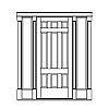 9-Panel door with single lite sidelites
Panel- Flat
Glazing- IG