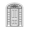 4-Panel door with 6-Lite sidelites and 4-Panel door with 6-Lite sidelites and