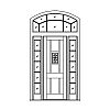 4-Lite 7-panel door with 5-Lite transoms and 8-Lite segment top transom
Panel- Flat
Glazing- SDL 4-Lite 7-panel door with 5-Lite transoms and 8-Lite segment top transom
Panel- Flat
Glazing- SDL