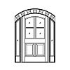 4-Lite over 2-Panel segment top door with Full view sidelites and segment top transom
Panel- Raised
Glazing- IG 4-Lite over 2-Panel segment top door with Full view sidelites and segment top transom
Panel- Raised
Glazing- IG