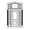 2-Panel door with single lite over single panel sidelites and 3-Lite 3-part segment top transom
Panel- Raised
Glazing- IG 2-Panel door with single lite over single panel sidelites and 3-Lite 3-part segment top transom
Panel- Raised
Glazing- IG
