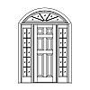 6-Panel door with 10-Lite sidelites and 6-Panel door with 10-Lite sidelites and