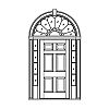 6-Panel door with 4-Lite sidelites and 6-Panel door with 4-Lite sidelites and