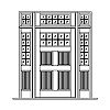 10-Lite over 4-planked panel door with 10-Lite over single planked panel sidelites and 18-Lite 3-part transom
Panel- V-groove
Glazing- SDL 10-Lite over 4-planked panel door with 10-Lite over single planked panel sidelites and 18-Lite 3-part transom
Panel- V-groove
Glazing- SDL