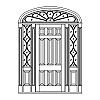 9-Panel door with single lite over single panel sidelites and 9-Panel door with single lite over single panel sidelites and