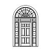 6-Panel door with 3-Lite over single panel door and 6-Panel door with 3-Lite over single panel door and