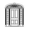 4-Panel door with 5-Lite over single panel sidelites with 4-Panel door with 5-Lite over single panel sidelites with