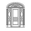 3-Panel door with single lite over single panel sidelites and 3-Panel door with single lite over single panel sidelites and