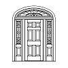 6-Panel door with single lite over single panel sidelites and decorative eliptical top transom
Panel- Raised
Glazing- IG decorative 6-Panel door with single lite over single panel sidelites and decorative eliptical top transom
Panel- Raised
Glazing- IG decorative