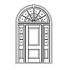 2-Panel door with 3-Lite over single panel sidelites and 2-Panel door with 3-Lite over single panel sidelites and