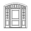 2-Panel door with 6-Lite over single panel sidelites and 9-Lite 3-part segment top transom
Panel- Raised
Glazing- SDL 2-Panel door with 6-Lite over single panel sidelites and 9-Lite 3-part segment top transom
Panel- Raised
Glazing- SDL