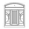 3-Panel door with Full view sidelites and single lite segment top transom
Panel- Raised
Glazing- IG
