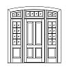 4-Panel door with 8-Lite over single panel sidelites and 8-Lite 3-part segment top transom
Panel- Raised
Glazing- SDL 4-Panel door with 8-Lite over single panel sidelites and 8-Lite 3-part segment top transom
Panel- Raised
Glazing- SDL