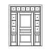 3-Panel door with 3-Lite with shelf over single panel sidelites and 6-Lite transom
Panel- Raised
Glazing- SDL 3-Panel door with 3-Lite with shelf over single panel sidelites and 6-Lite transom
Panel- Raised
Glazing- SDL
