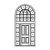 4-Panel door with 5-Lite sidelites and 21-Lite half round transom
Panel- Raised
Glazing- SDL 4-Panel door with 5-Lite sidelites and 21-Lite half round transom
Panel- Raised
Glazing- SDL