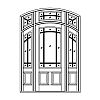 9-Lite over 2-panel door with 6-Lite over single panel sidelites and 12-Lite 3-part segment top transom
Panel- Raised
Glazing- SDL 9-Lite over 2-panel door with 6-Lite over single panel sidelites and 12-Lite 3-part segment top transom
Panel- Raised
Glazing- SDL