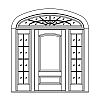 2-Panel door with 8-Lite sidelites and 2-Panel door with 8-Lite sidelites and