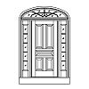 5-Panel door with 5-Lite sidelites and 