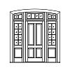 4-Panel door with 8-Lite over single panel sidelites and 8-Lite 3-part segment top transom
Panel- Raised
Glazing- SDL 4-Panel door with 8-Lite over single panel sidelites and 8-Lite 3-part segment top transom
Panel- Raised
Glazing- SDL