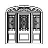 Decorative lite over single panel door and sidelites with Decorative lite over single panel door and sidelites with