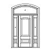 2-Panel door with Single lite over single panel sidelites and single lite segment top transom
Panel- Raised
Glazing- IG