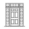 6-Panel door with 5-Lite sidelites and 5-Lite transom
Panel- Raised
Glazing- SDL 6-Panel door with 5-Lite sidelites and 5-Lite transom
Panel- Raised
Glazing- SDL