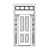 4-Panel single door with 4-Lite over single panel sidelites and 4-Lite over single panel transom, half columns
Panel- Raised
Glazing- IG 4-Panel single door with 4-Lite over single panel sidelites and 4-Lite over single panel transom, half columns
Panel- Raised
Glazing- IG