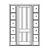 6-Panel door with 5-Lite sidelites
Panel- Flat
Glazing- SDL