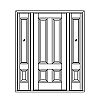 4-Panel door with Single lite over single panel sidelites
Panel- Raised
Glazing- IG