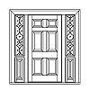 6-Panel door with 13-Lite over single panel sidelites
Panel- Raised
Glazing- SDL