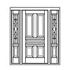 5-Panel door with single Lite over single panel sidelites
Panel- Raised
Glazing- IG decorative