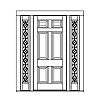 6-Panel door with single Lite sidelites
Panel- Raised
Glazing- IG decorative