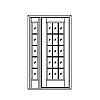 15-Lite door with 5-Lite sidelite
Panel- None
Glazing- SDL IG