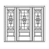 Single lite over single panel door with single lite over single panel sidelites
Panel- Raised
Glazing- IG decorative