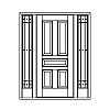 5-Panel door with 9-Lite sidelites
Panel- Raised
Glazing- SDL IG