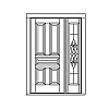 5-Panel door with single lite sidelite
Panel- Raised
Glazing- IG decorative