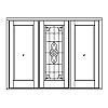 Single lite door with single lite sidelites
Panel- None
Glazing- IG decorative