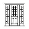 9-Lite over 2-panel door with 10-Lite sidelites
Panel- Raised
Glazing- SDL