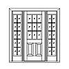 9-Lite over 2-panel door with 10-Lite sidelites
Panel- Raised
Glazing- SDL