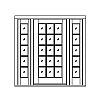 15-Lite door with 5-Lite sidelites
Panel- None
Glazing- SDL