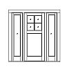 4-Lite over single panel door with single lite sidelite
Panel- Flat
Glazing- SDL