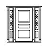3-Panel door with single lite over single panel sidelites
Panel- Raised
Glazing- IG decorative
