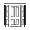 4-Panel door with single lite over single panel sidelites
Panel- Raised
Glazing- IG