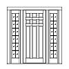 9-Panel door with 12-Lite sidelites
Panel- Flat
Glazing- SDL