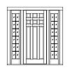 9-Panel door with 12-Lite sidelites
Panel- Flat
Glazing- SDL
