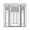 10-Lite with shelf over 3-panel door with 4-Lite over single panel sidelites
Panel- Flat
Glazing- SDL