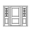 2-Panel door with 10-Lite over single panel sidelites
Panel- Raised
Glazing- SDL