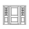 2-Panel door with 10-Lite over single panel sidelites
Panel- Raised
Glazing- SDL