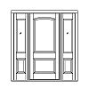 2-Panel door with single lite over single panel sidelites
Panel- Raised
Glazing- IG