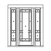 13-Lite prarie style door with 5-Lite sidelites
Panel- None
Glazing- SDL